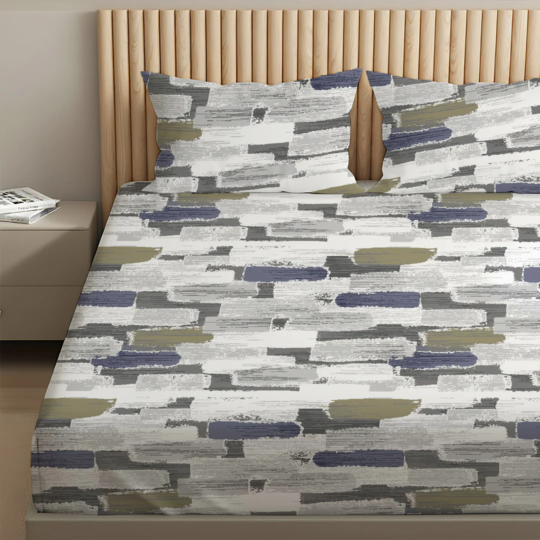 Serene Nest Printed Bedsheet Set - Image 157