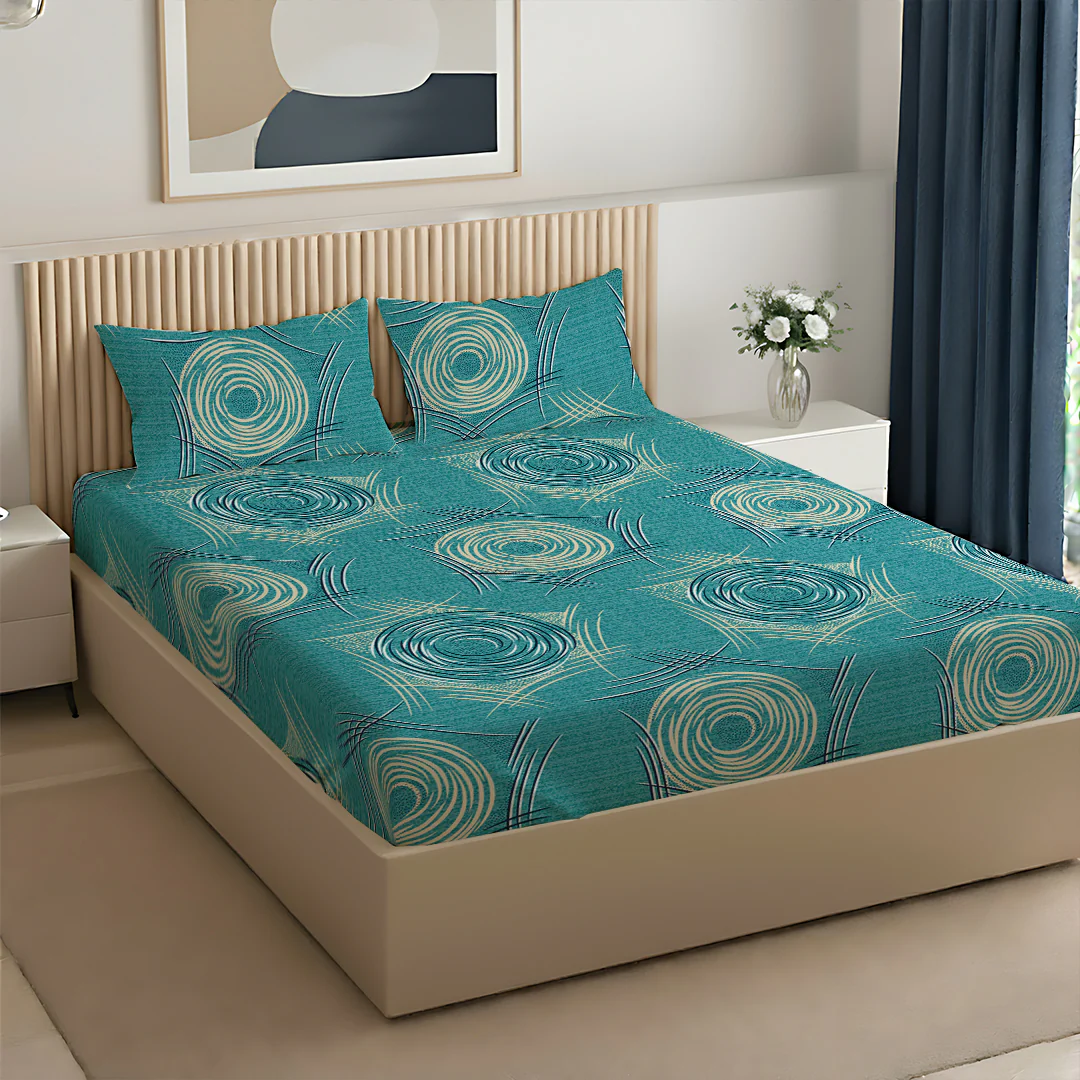 Serene Nest Printed Bedsheet Set - Image 63