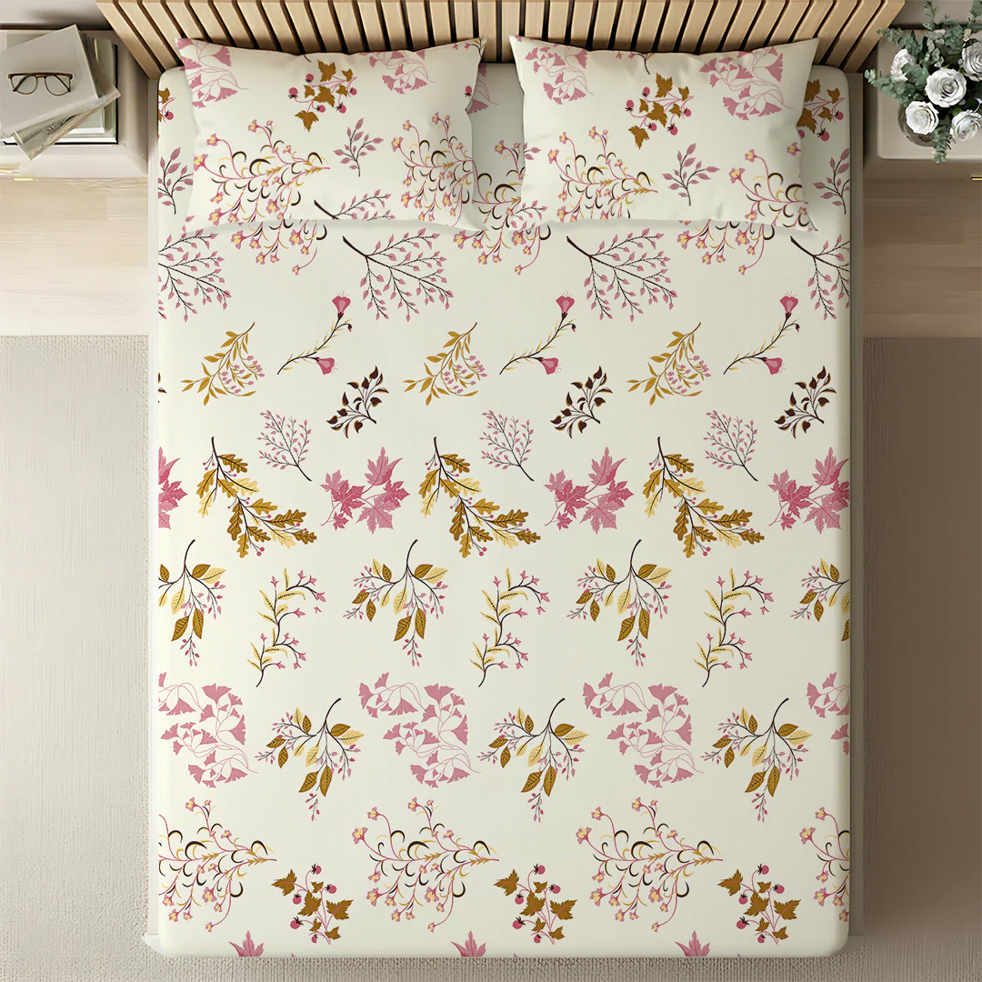 Serene Nest Printed Bedsheet Set - Image 68