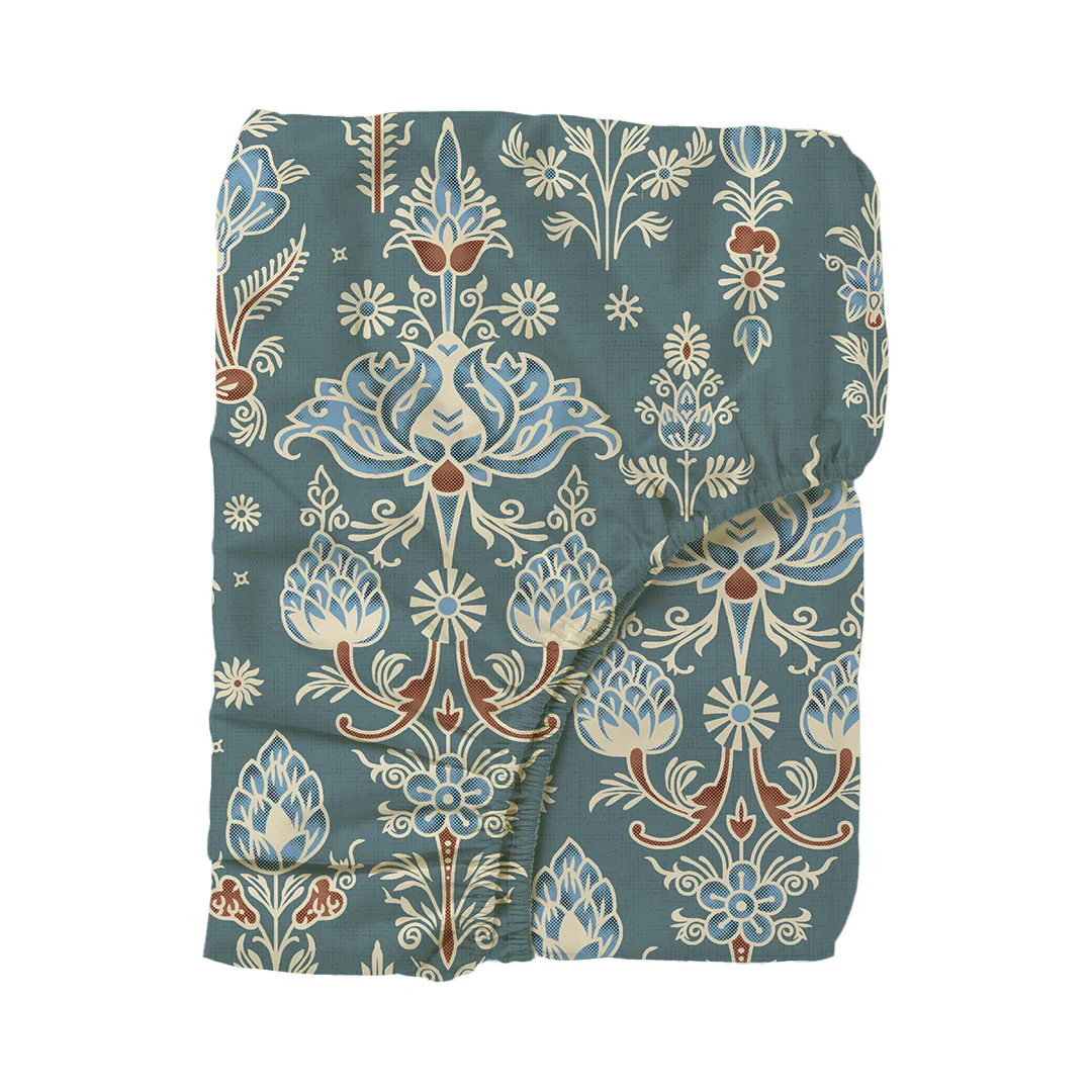 Serene Nest Printed Fitted Sheet Set - Image 117