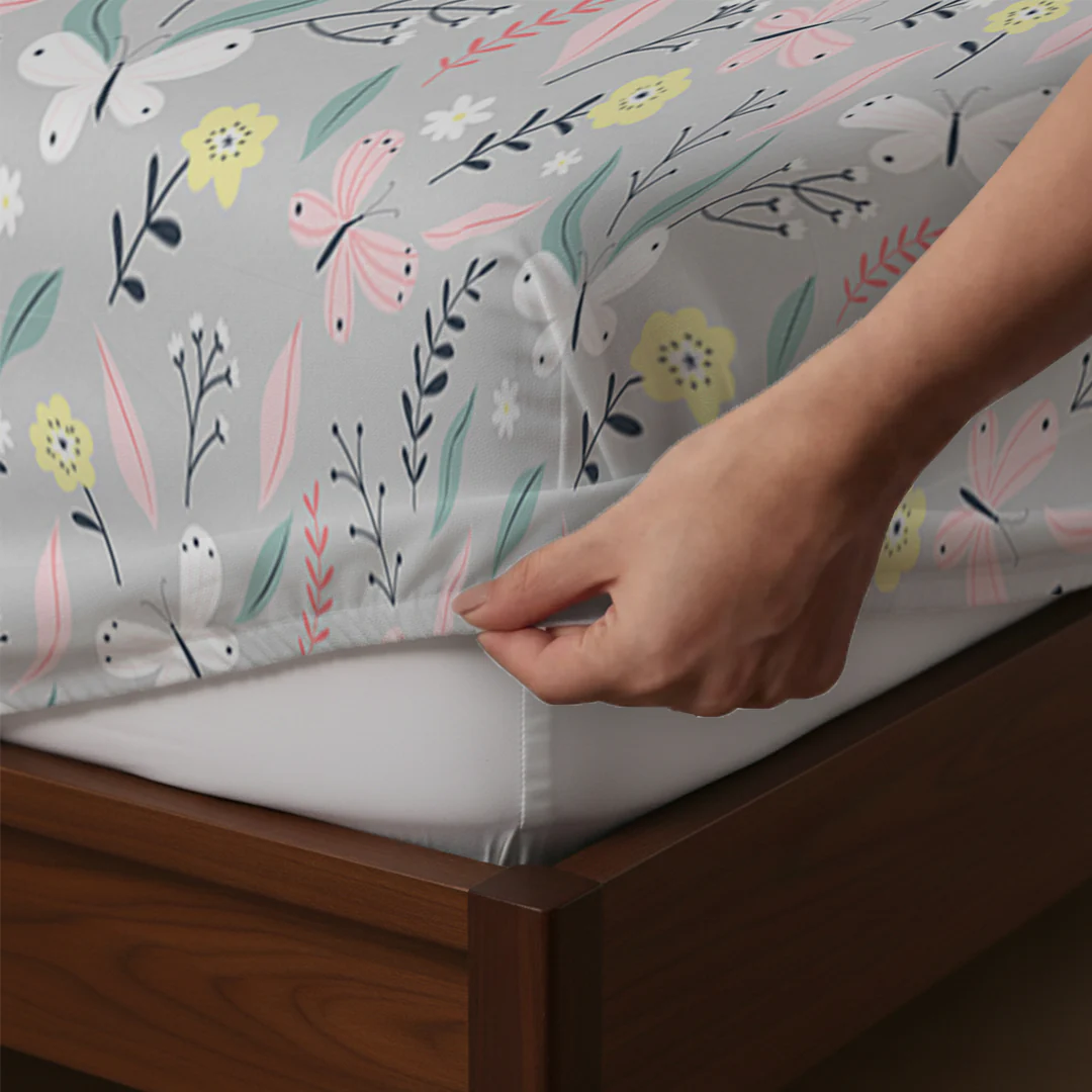 Serene Nest Printed Fitted Sheet Set - Image 133