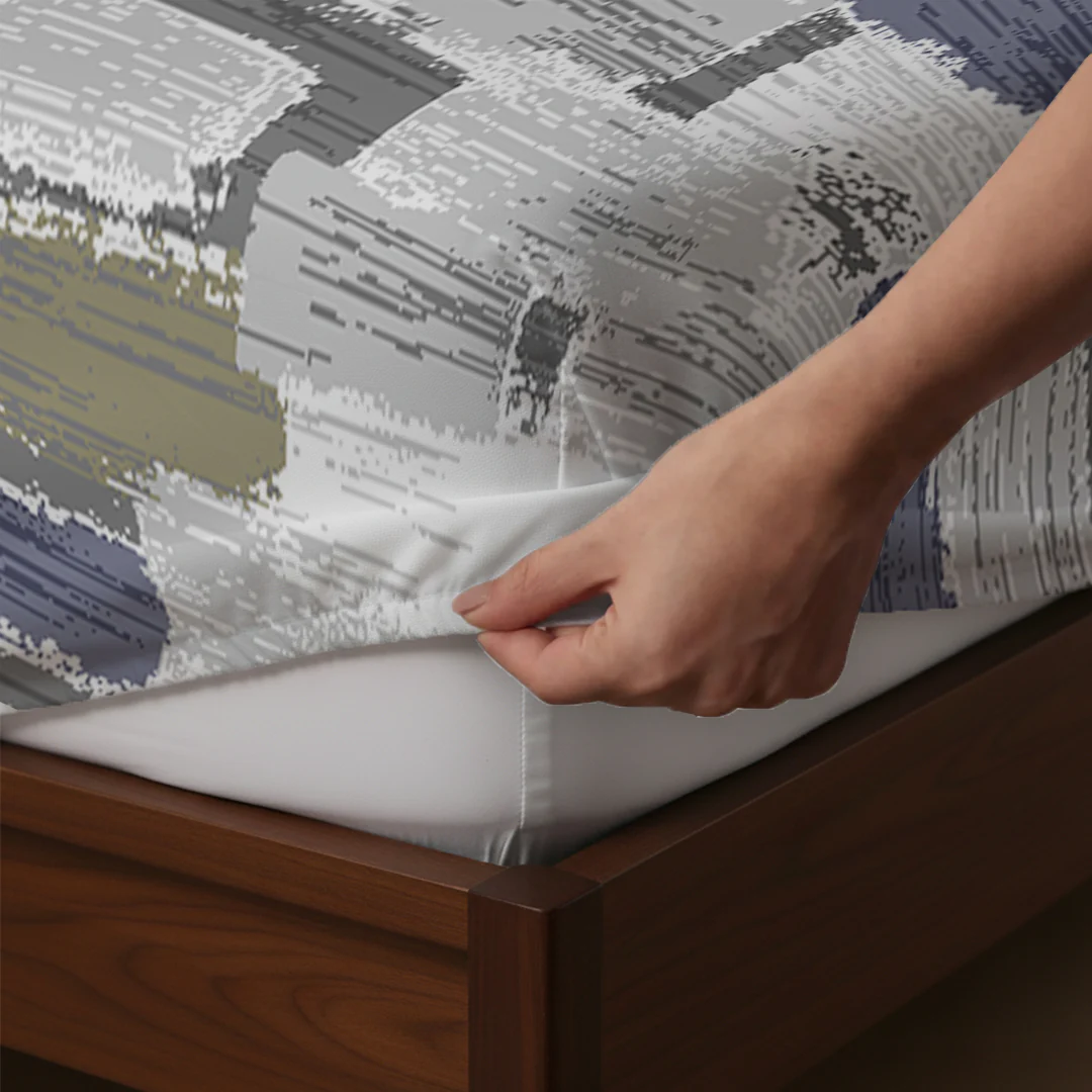 Serene Nest Printed Fitted Sheet Set - Image 141