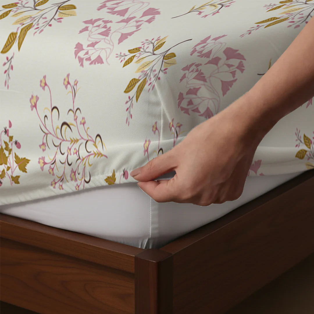 Serene Nest Printed Fitted Sheet Set - Image 143