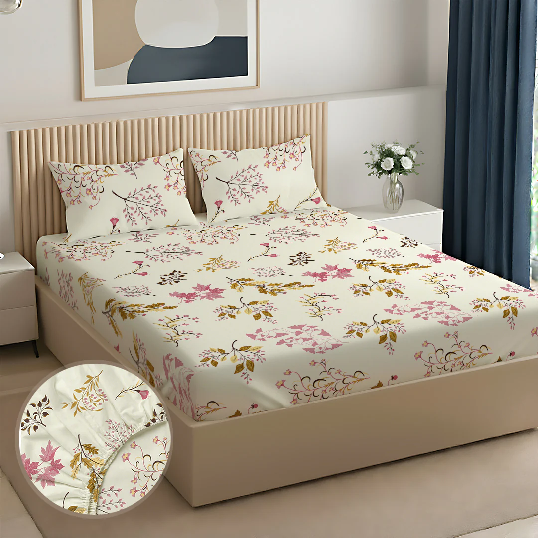 Serene Nest Printed Fitted Sheet Set - Image 148