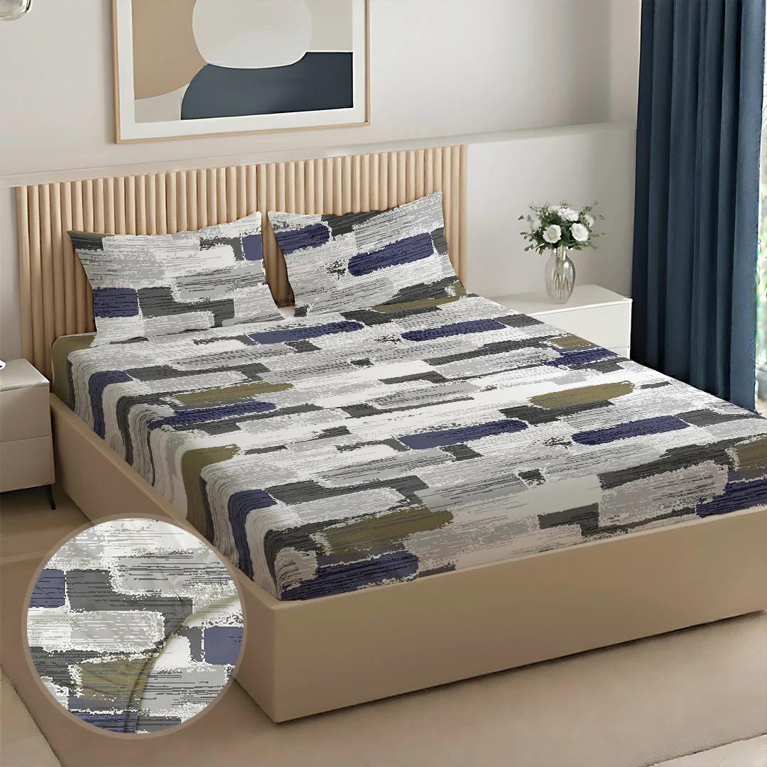 Serene Nest Printed Fitted Sheet Set - Image 160
