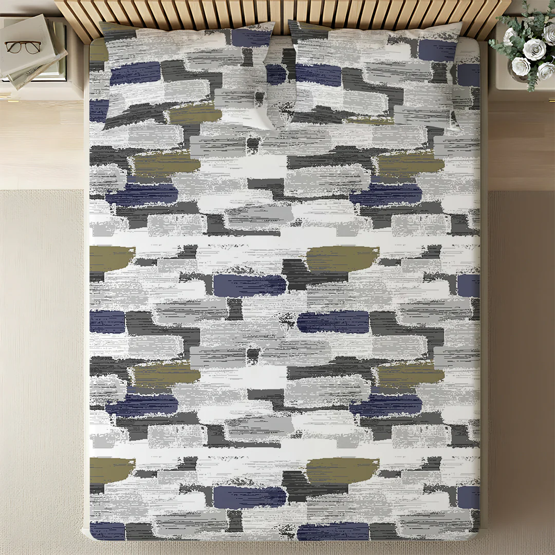 Serene Nest Printed Fitted Sheet Set - Image 168
