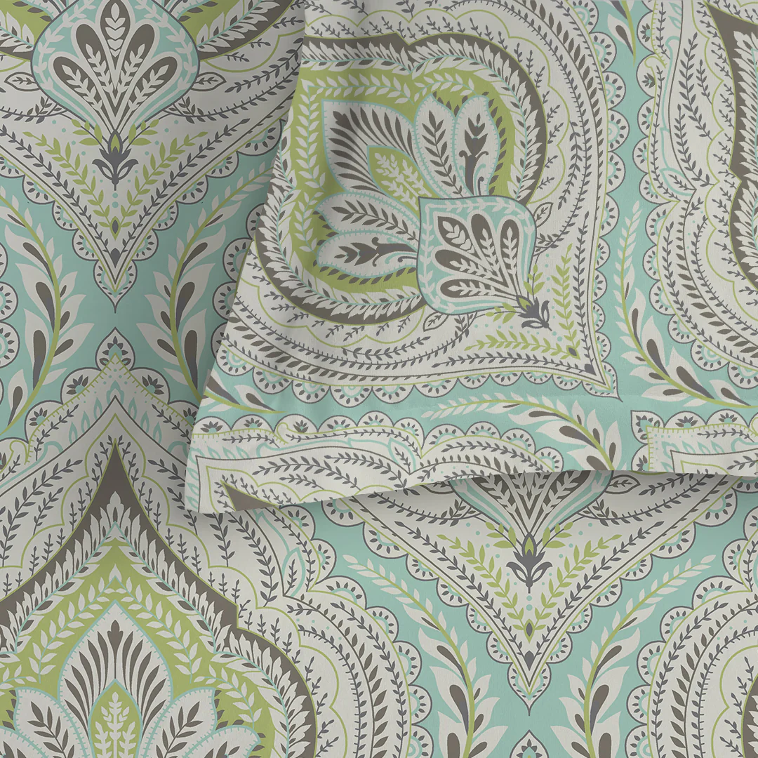 Serene Nest Printed Fitted Sheet Set - Image 44