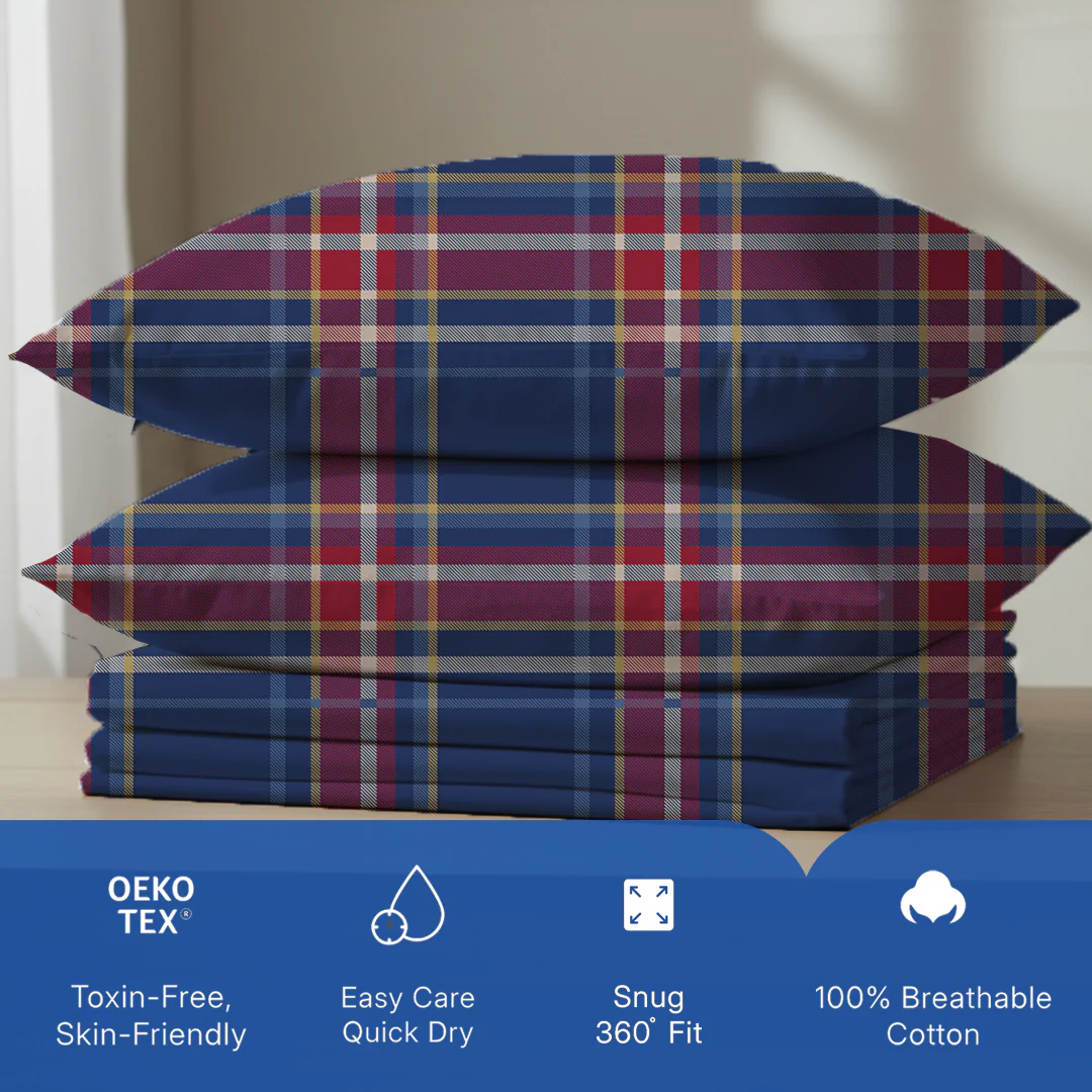 Serene Nest Printed Fitted Sheet Set - Image 55