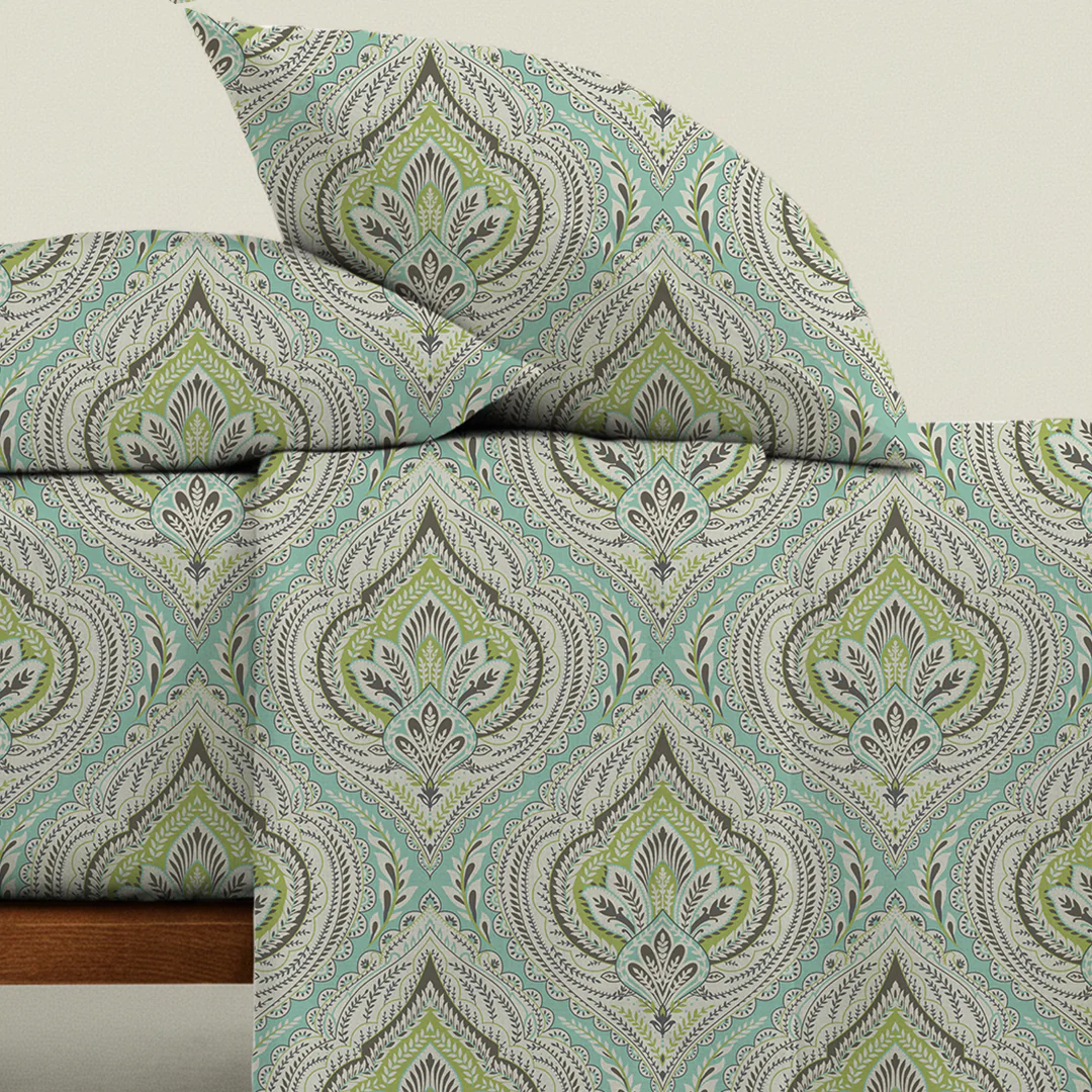 Serene Nest Printed Fitted Sheet Set - Image 82