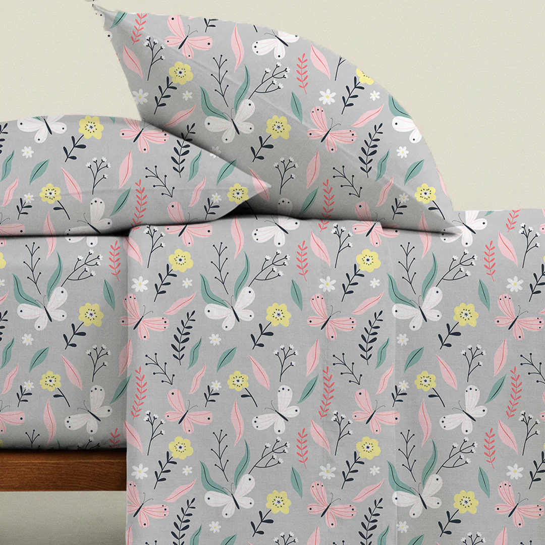 Serene Nest Printed Fitted Sheet Set - Image 83