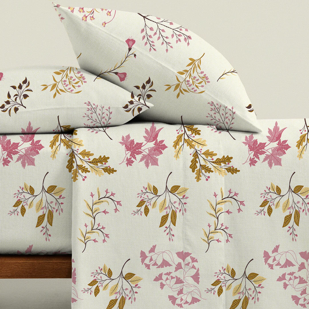 Serene Nest Printed Fitted Sheet Set - Image 86