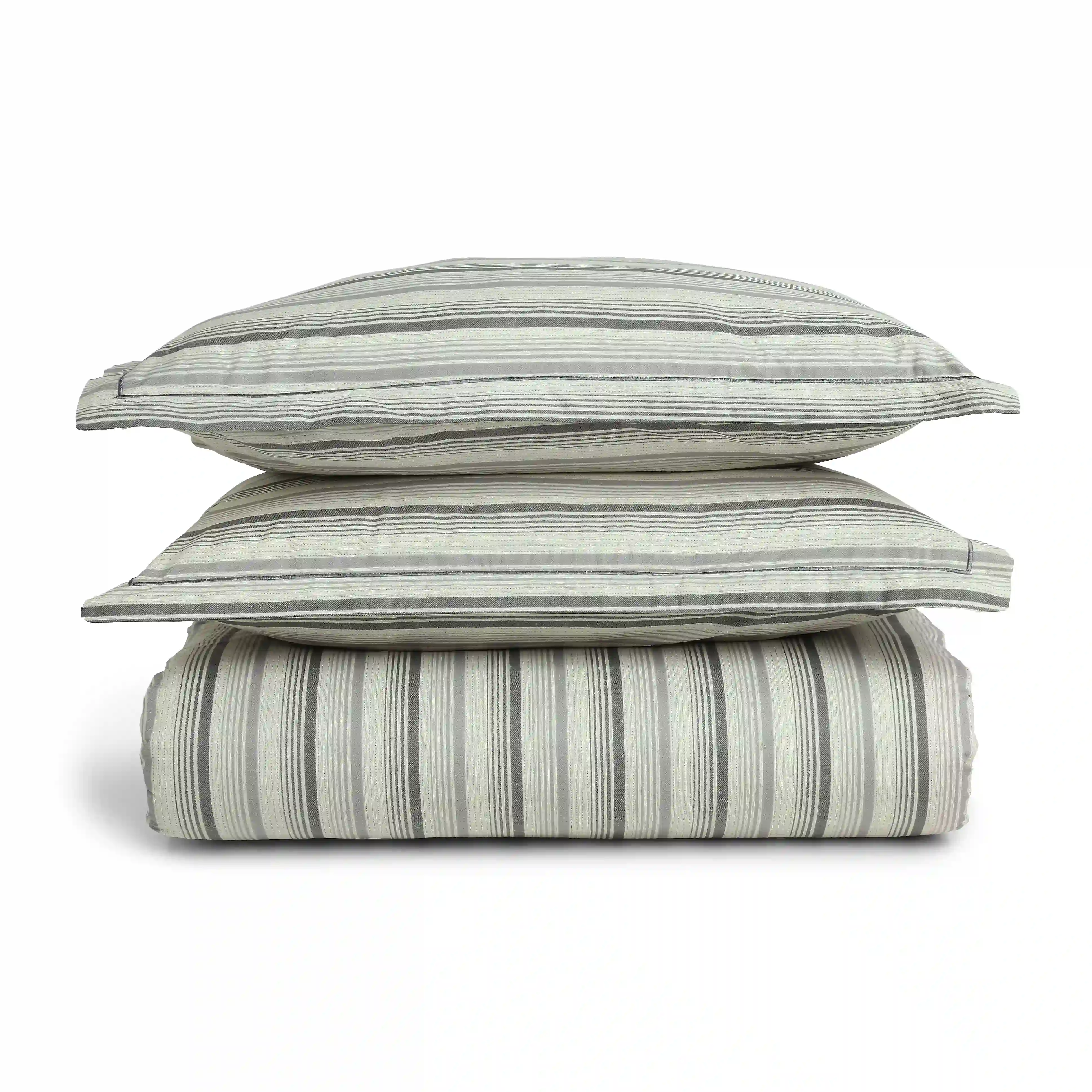 Threadscapes | Woven Textured Printed Cotton Bedsheet Set | Pillow Cover with Merrow Hem Treatment-Black & White - Image 9