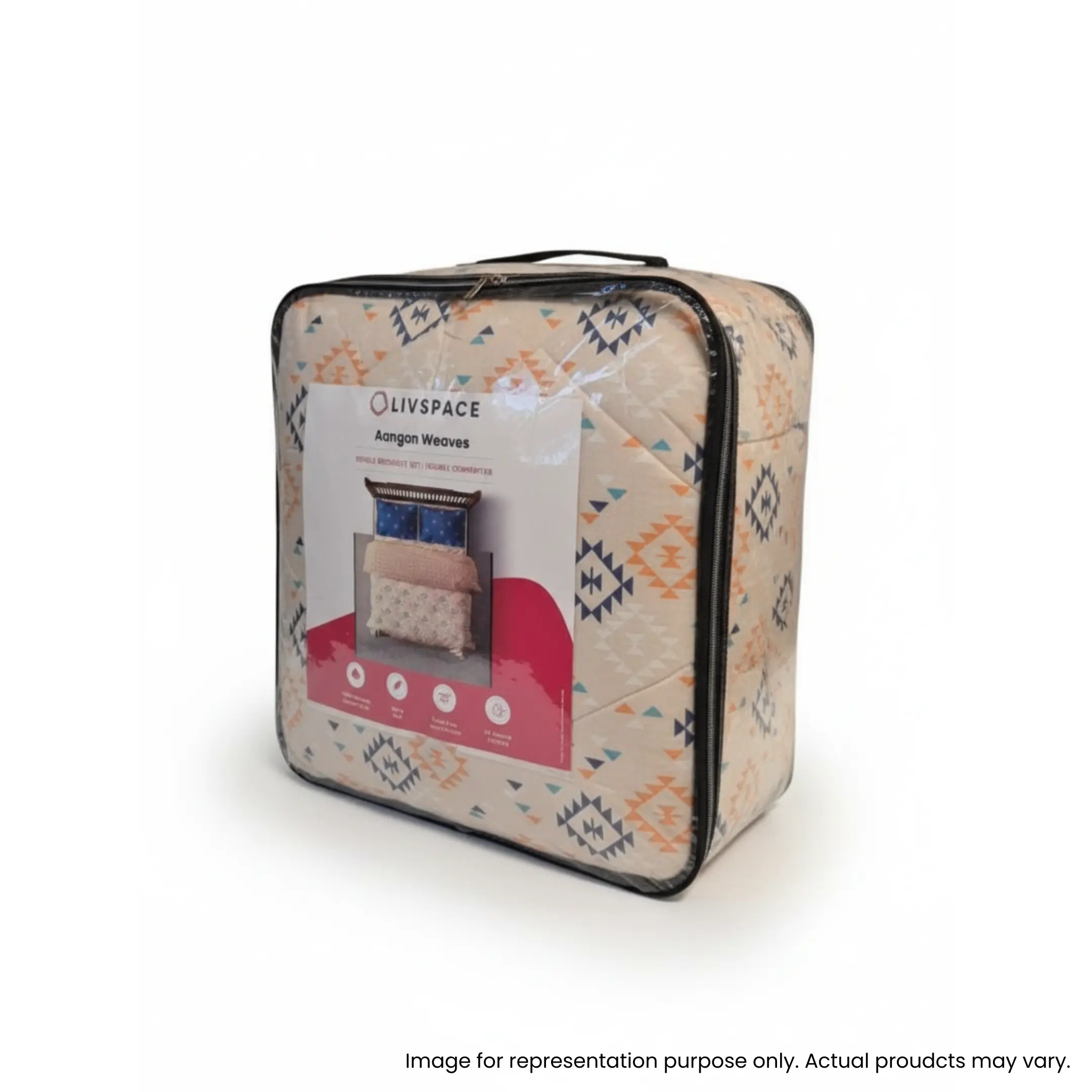 Udyan Tales | Vivid Traditional Printed 300 GSM Extra Warm Premium Comforter - Brick Red - Image 7