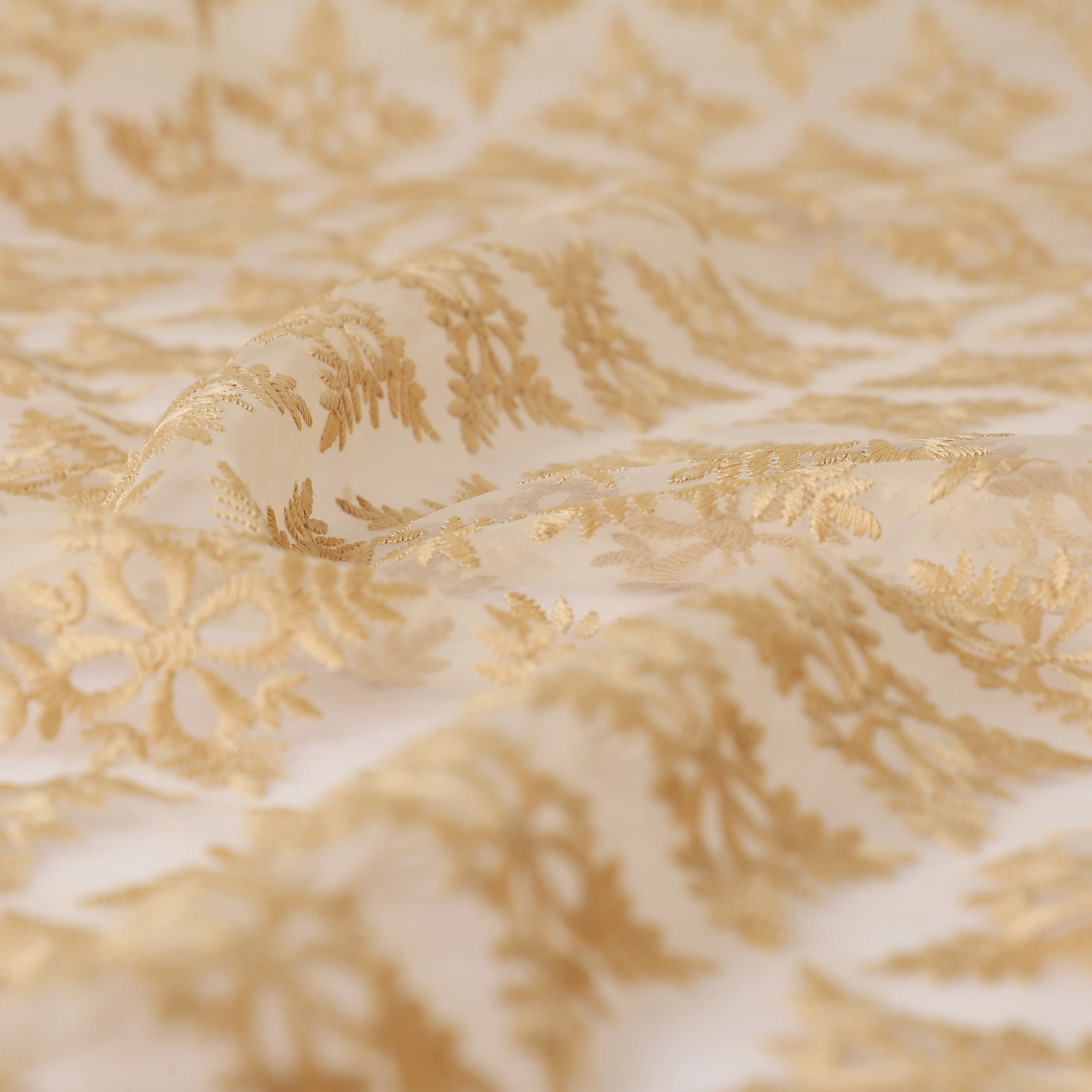 Velina Set Of 2 Embroidered Sheer Readymade Curtains | Royal Jharokha - Image 7