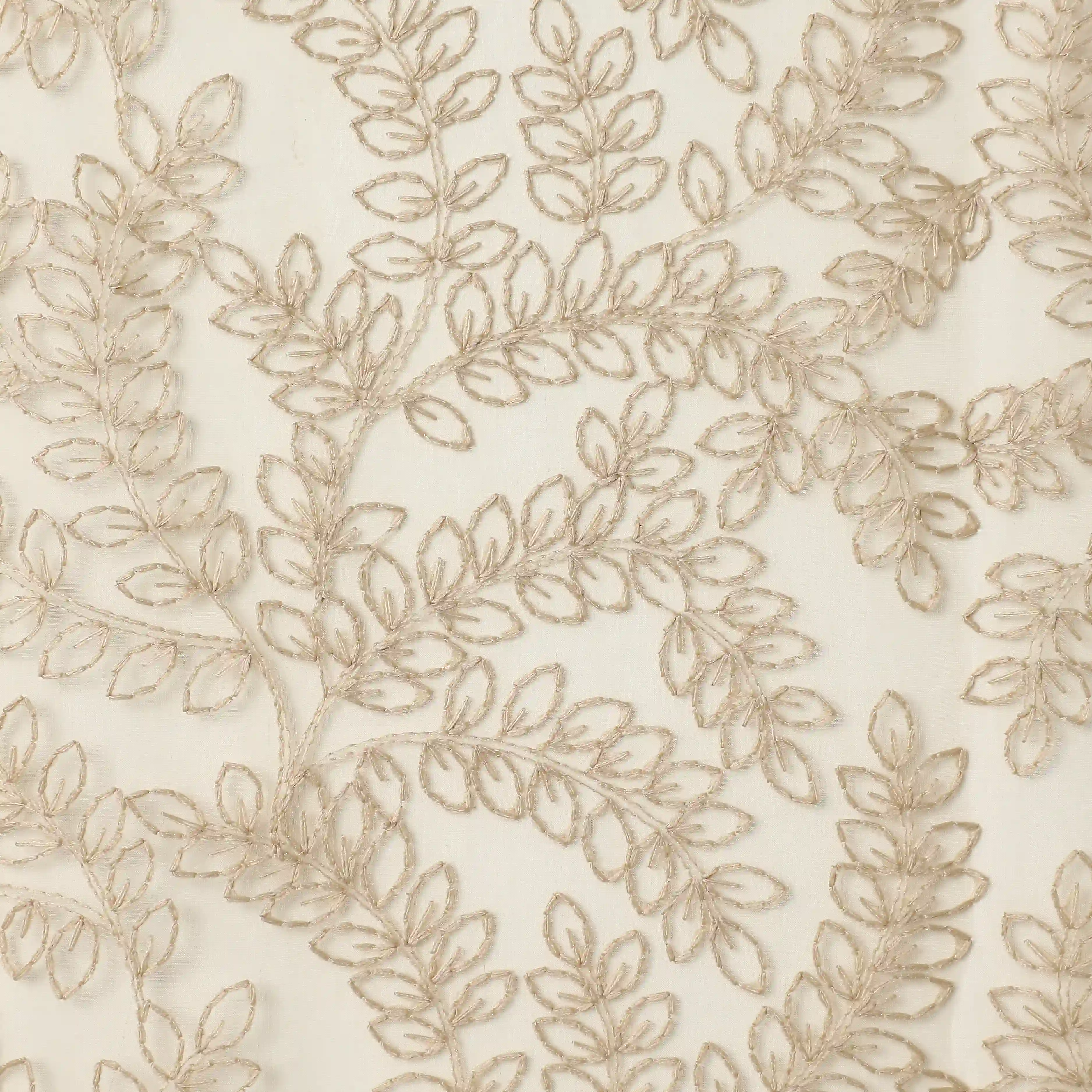 Velina Set Of 2 Embroidered Sheer Readymade Curtains | Urban Forest - Image 12