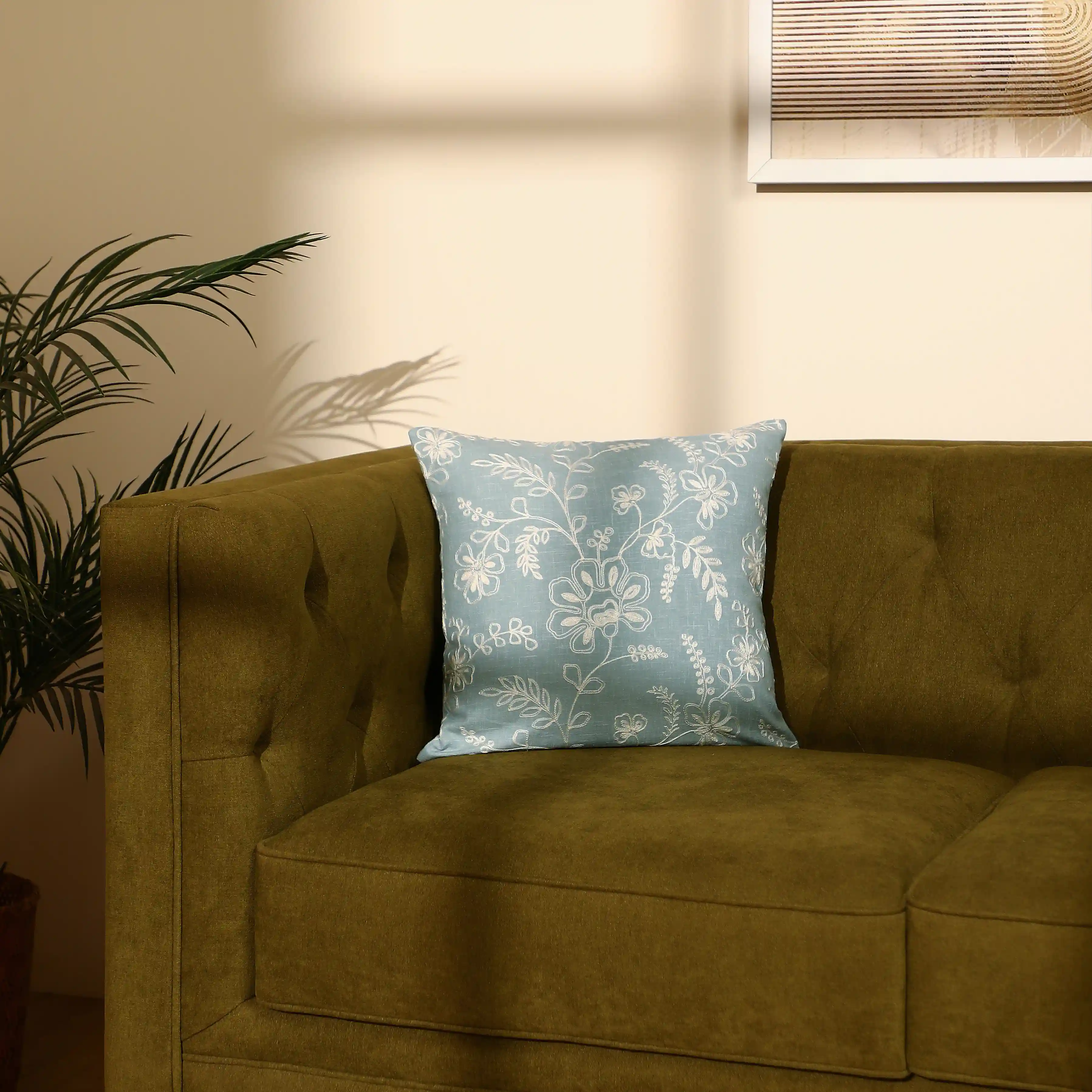 Vissencia Embroidered Cushion Cover | Floral Threads - Image 9